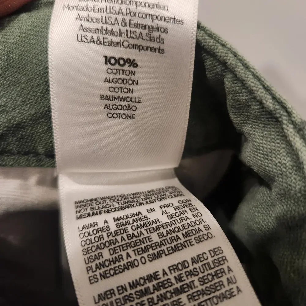 New Mother the major sneak roller high waist wide leg green pants size 29 - Picture 6 of 7